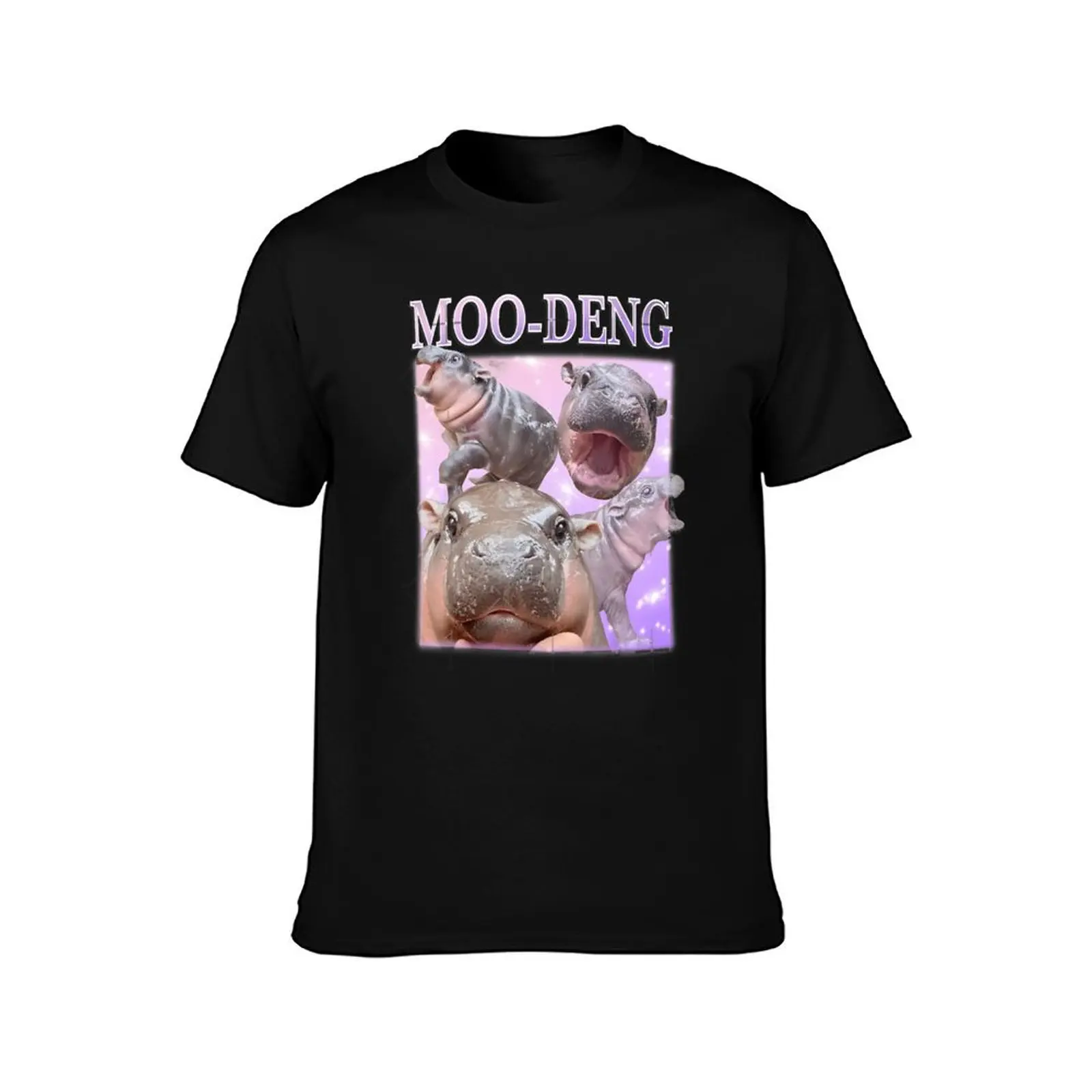 MOO DENG THE FAMOUS BABY PIGMY HIPPO MOODENG OFFICIAL T-Shirt Work Outdoor Short Sleeve Tee T-Shirt