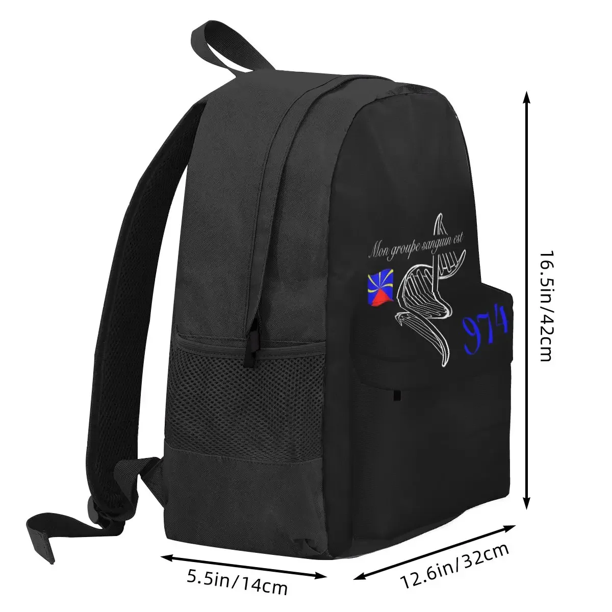 974 Reunion Island Flag Backpack Student BookBag Children School Bag Computer Shoulder Bags for Boys Girls