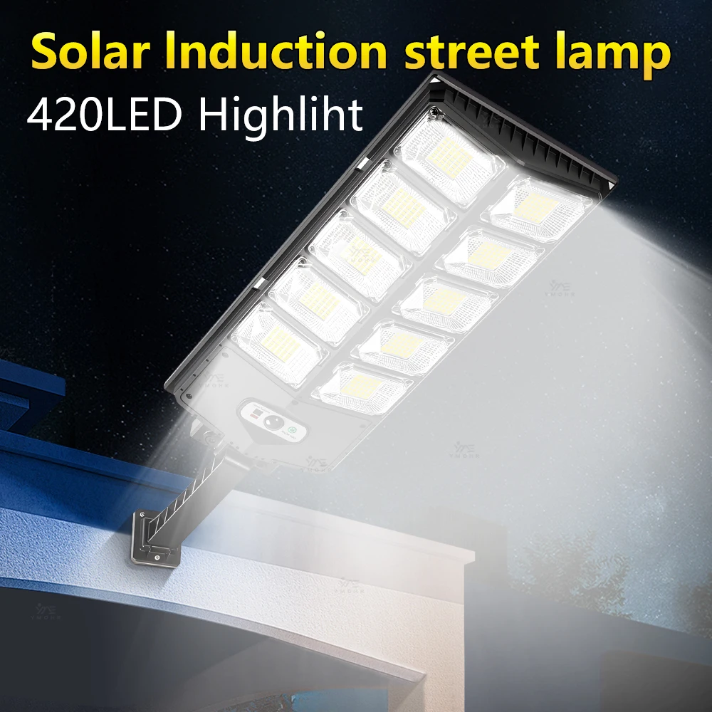 

420LED Highliht Solar Lamps Light Perception Human Body Induction Outdoor Spotlight Balcony Door Wall Lights 0 Power Consumption