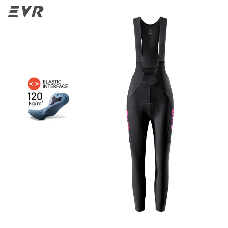 EVR Pro damesfietsbroek voor lente en herfst, lichtgewicht, met voering, hoge taille, geschikt voor racefietsen, mountainbikes en lange afstanden.