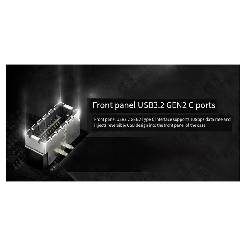 Conectores de cable adaptador USB3.2 GEN2 * 2 Cable de extensión del panel frontal USB 3,2, cable deflector GEN2x2 TYPE-E