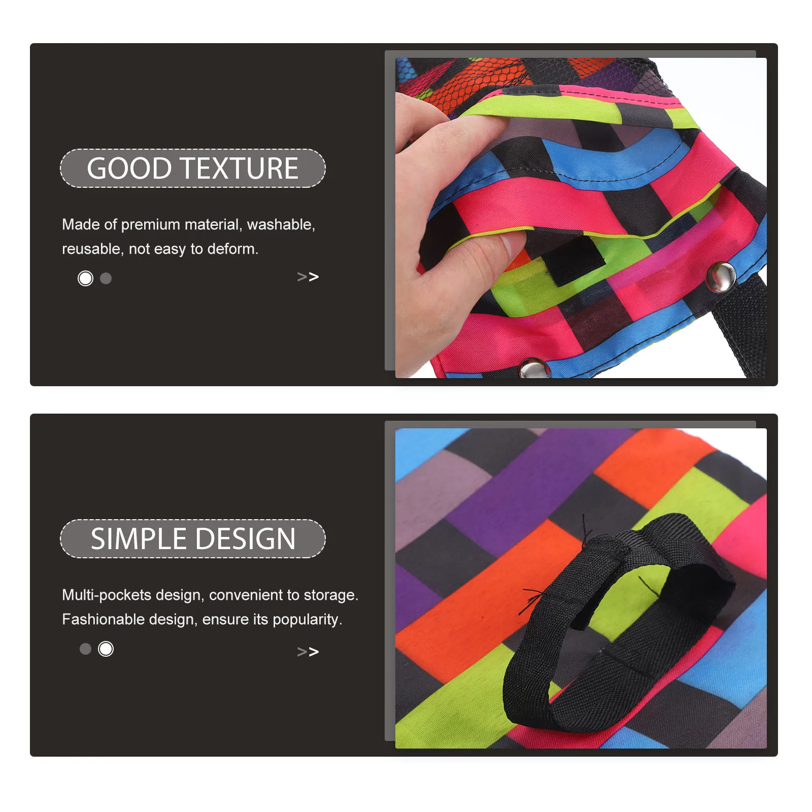 

2 Pcs Car Basket Hanging Bag Canvas Supplies Bike Storage Pouch for Bicycle Front