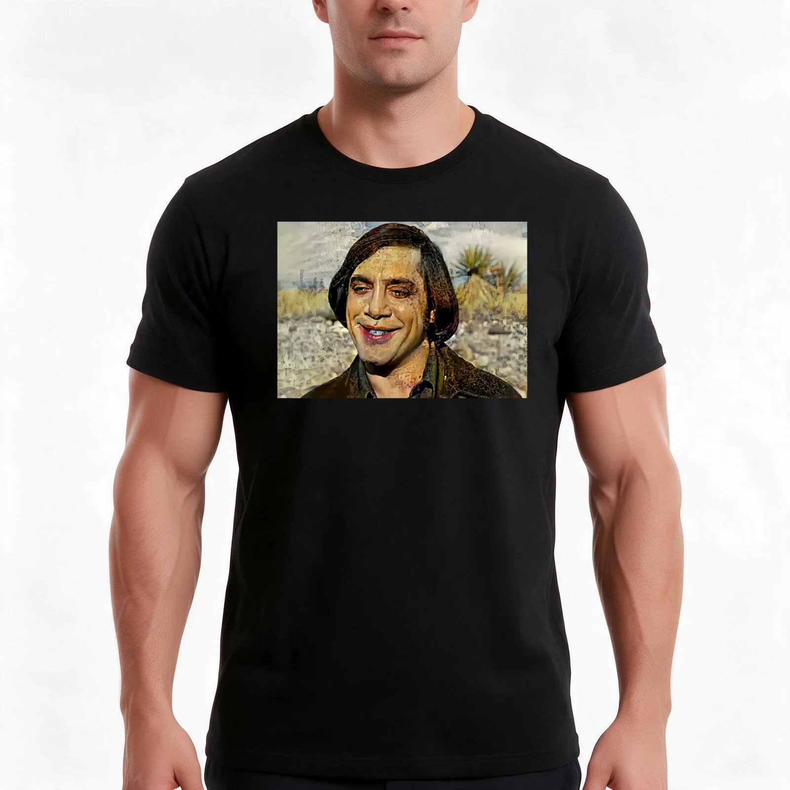 The Smile T-Shirt, Summer Casual Cotton Tee, Oversized Streetwear Tops, Vintage Graphic Print, Loose Fit Short Sleeve