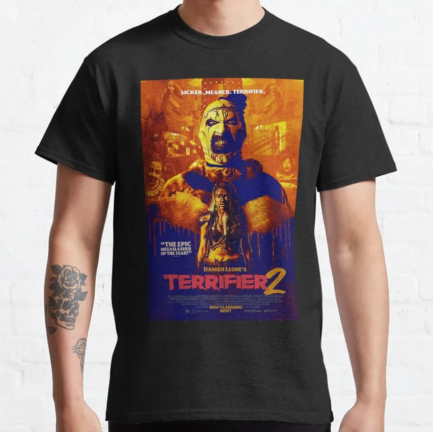 

Girl angel Horror movie Art the clown killer Terrifier Scary halloween Gift t shirt Scream film Graphic clothes All size tops