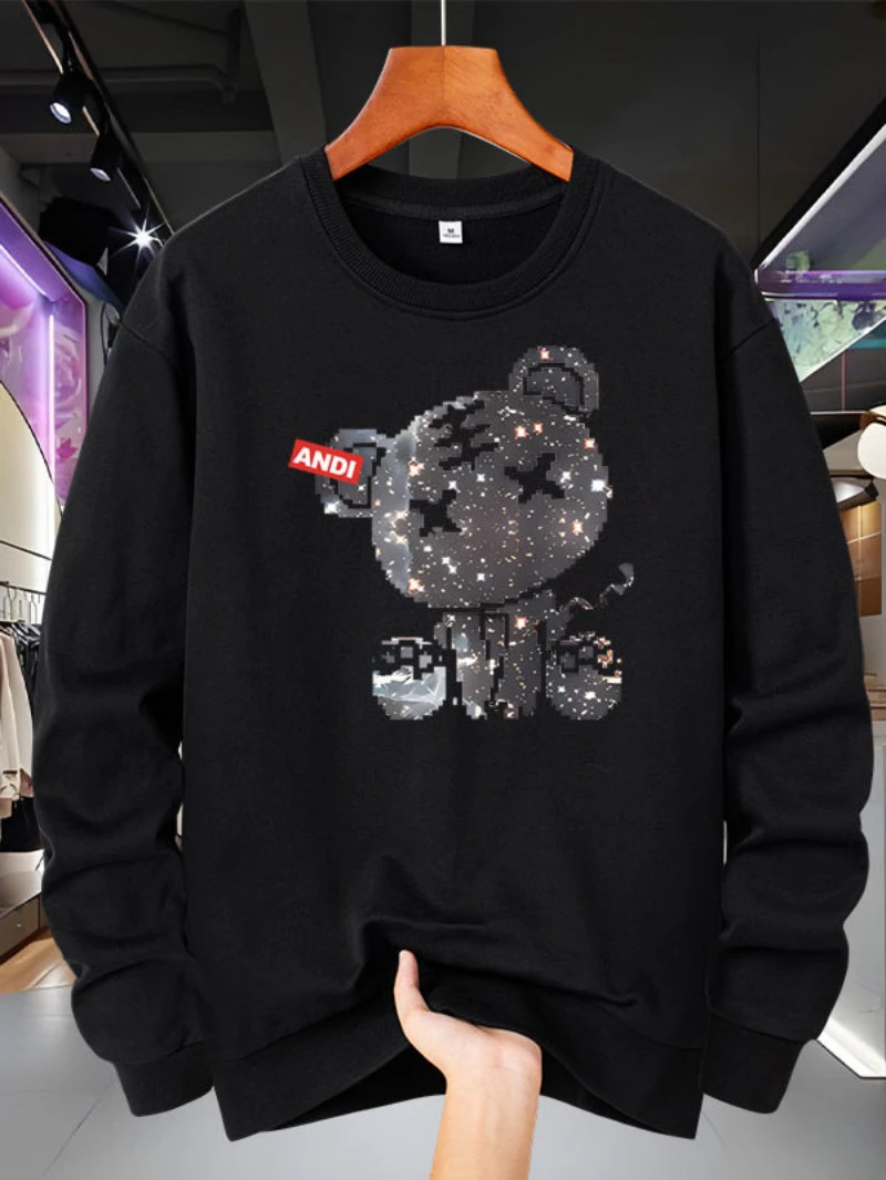 

Осенне-зимняя толстовка с круглым вырезом и принтом тигра с рисунком тигра, элитная роскошь для мужчин и женщин, топ Y2k