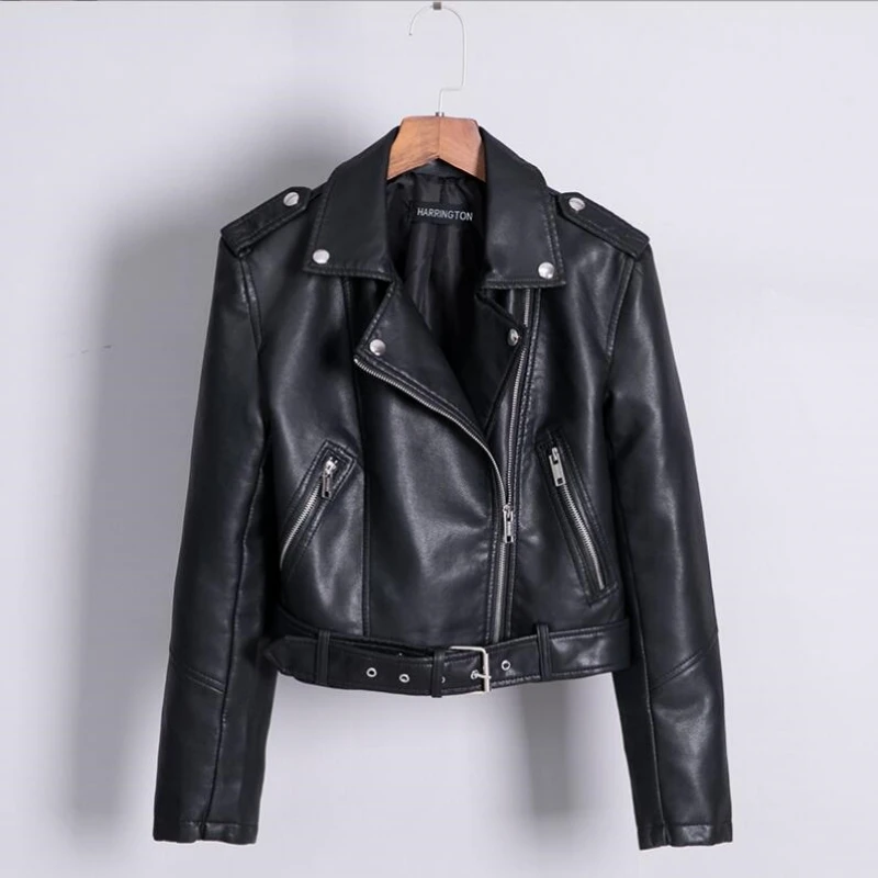 New Arrival brand Winter Autumn Green Motorcycle leather jackets Pink leather jacket women leather coat slim PU jacket Leather