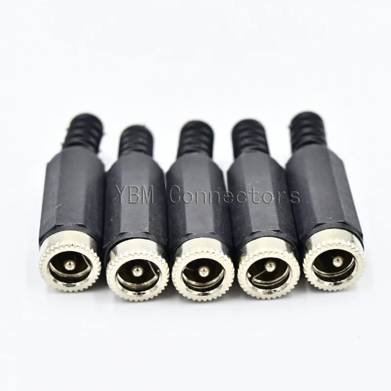 10pcs High quality DC Connector 2.1*5.5mm Power Jack DC Power Conector 5.5x2.1 Male&Female