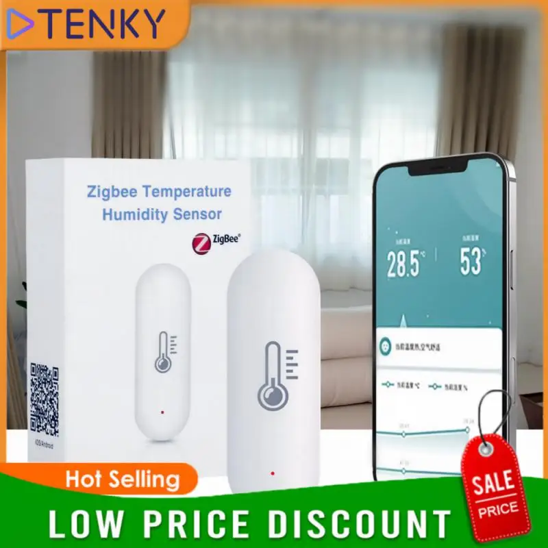 

TENKY Tuya Smart Zigbee Temperature and Humidity Sensor Temperature Monitoring Home Connected Thermometer Via Alexa Google