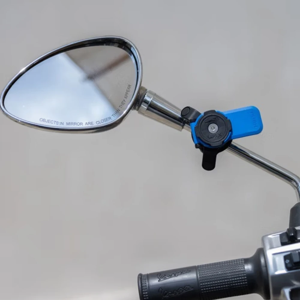 백미러 스타일 오토바이 휴대폰 홀더, 충격 방지 및 진동 감소, 도난 방지 핸들 클램프 10-14mm, 범용성.