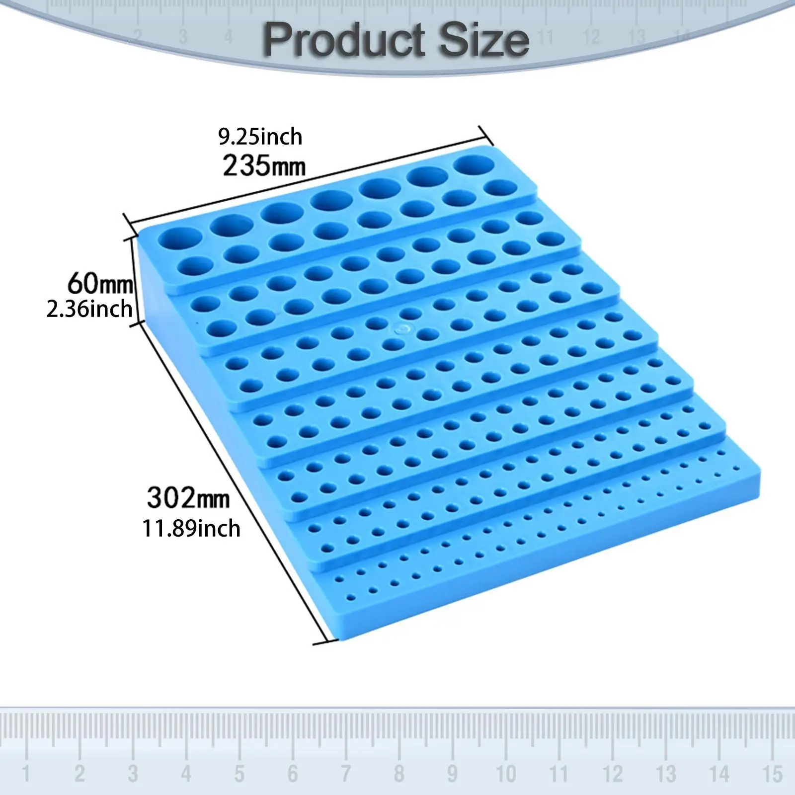 Versatile Tool Organizer PP Material 187 Hole Bit Holder Milling Cutter Dispenser Space Saving Storage Case for Shop
