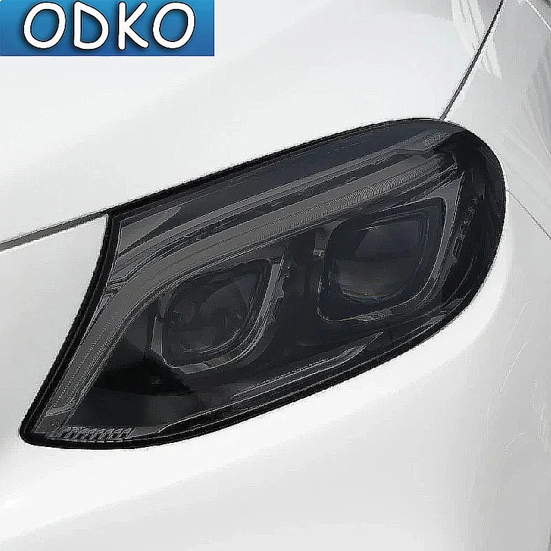 Car Headlight Protection Tint Film Smoke Black Transparent TPU Sticker For Mercedes Benz GLE Class W166 C292 W167 AMG 63 view 4