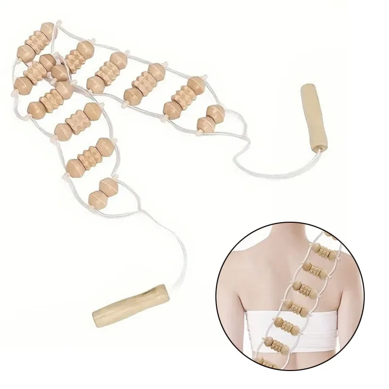 

Деревянный массажный роллер для спины, массажер для тела из дерева, инструменты для самомассажа от целлюлита, для снятия боли в шее, ногах, спине, уход за телом