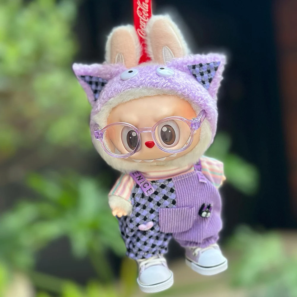 Suitable For 15-17cm Labubu Doll Purple Replacement Clothing Set Fashionable Personalized Cute Girls Gift Only Clothes