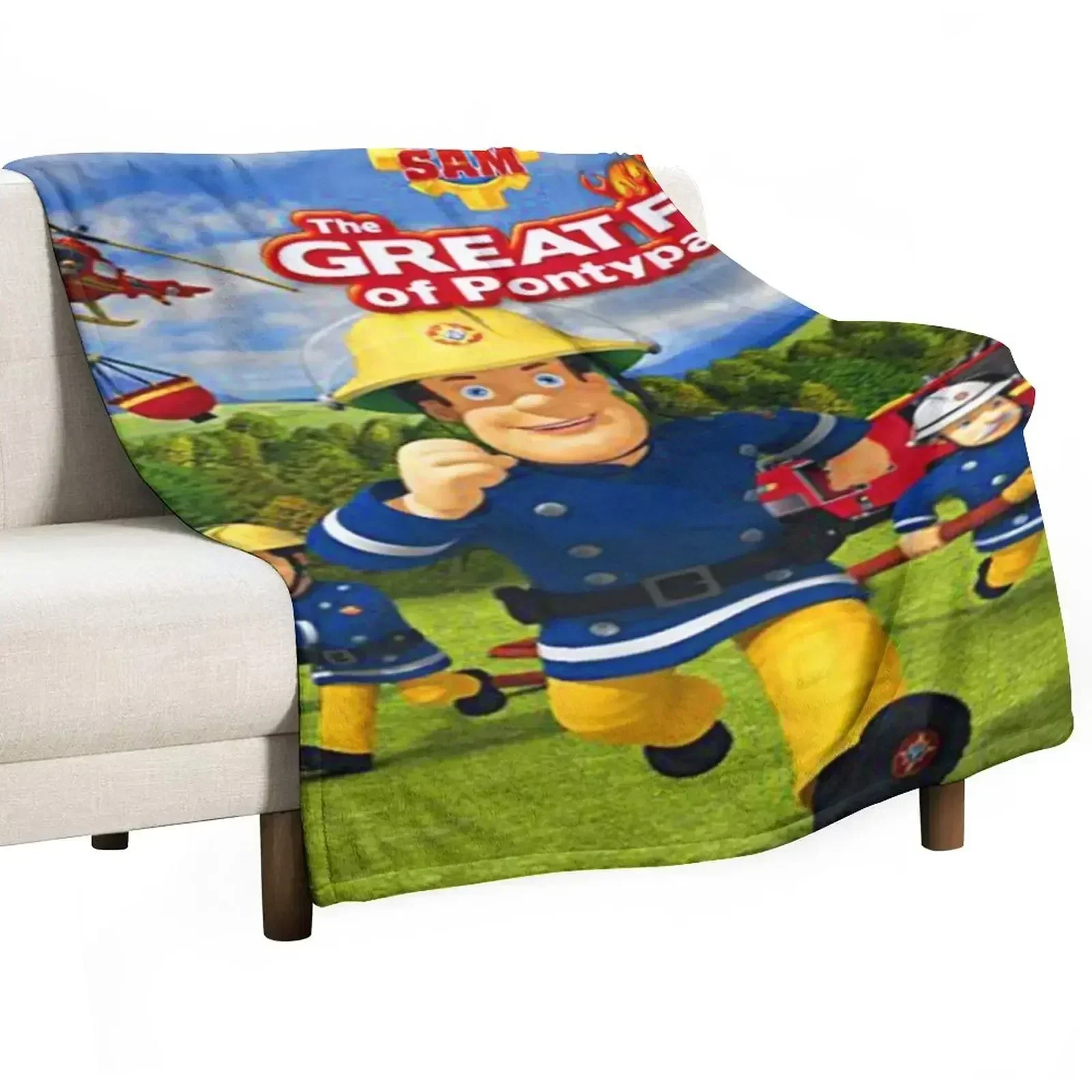 

fireman sam fireman toys pajamas birthday party supplies clothes Throw Blanket Blankets For Baby Plaid on the sofa Blankets