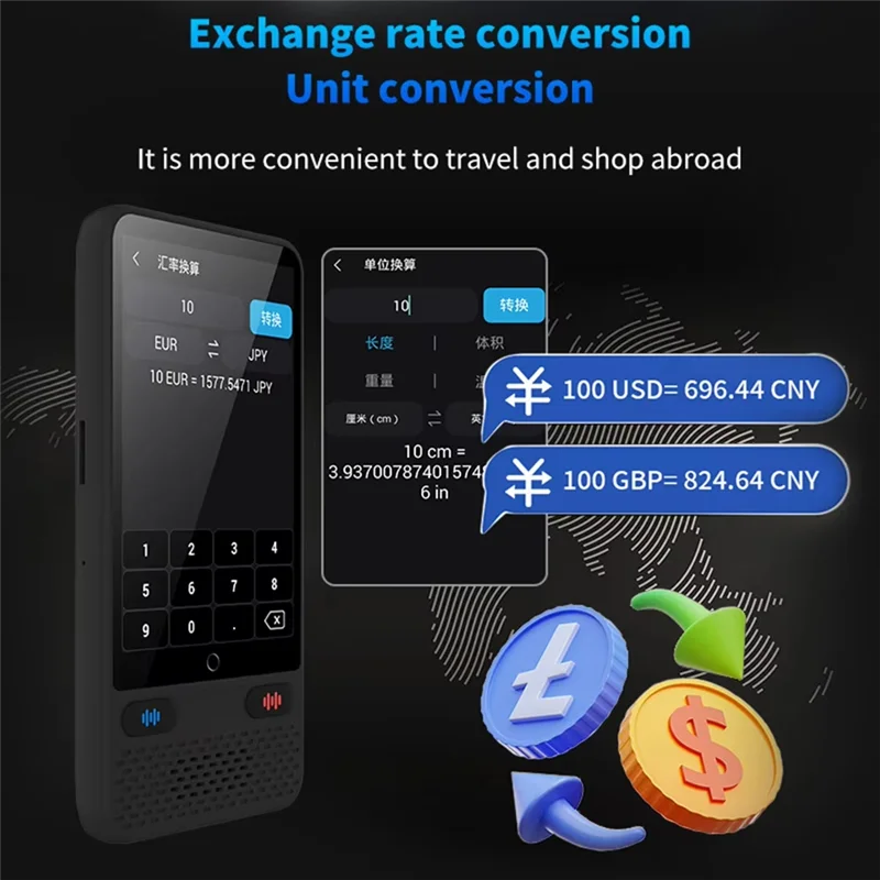 

Exquisite Workmanshipp-Portable Language Translator Device 138 Real-Time Languages Instant Voice Translator With Online Offline