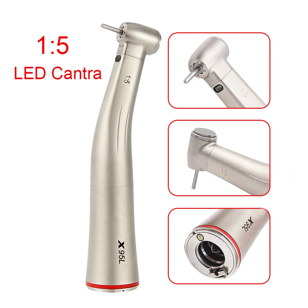 Dental Contra Angle Handpiece 1:5 increase fiber Optic X95L Z95L inner water Spray Dental handpiece