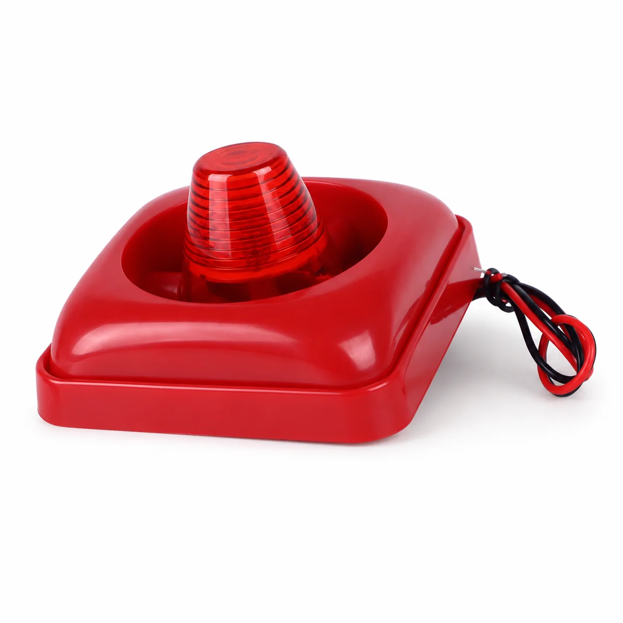 DC 12V 24V Warning Siren, 115dB sound & LED strobe, 107 model buzzer for fire alarm and safety protection view 4