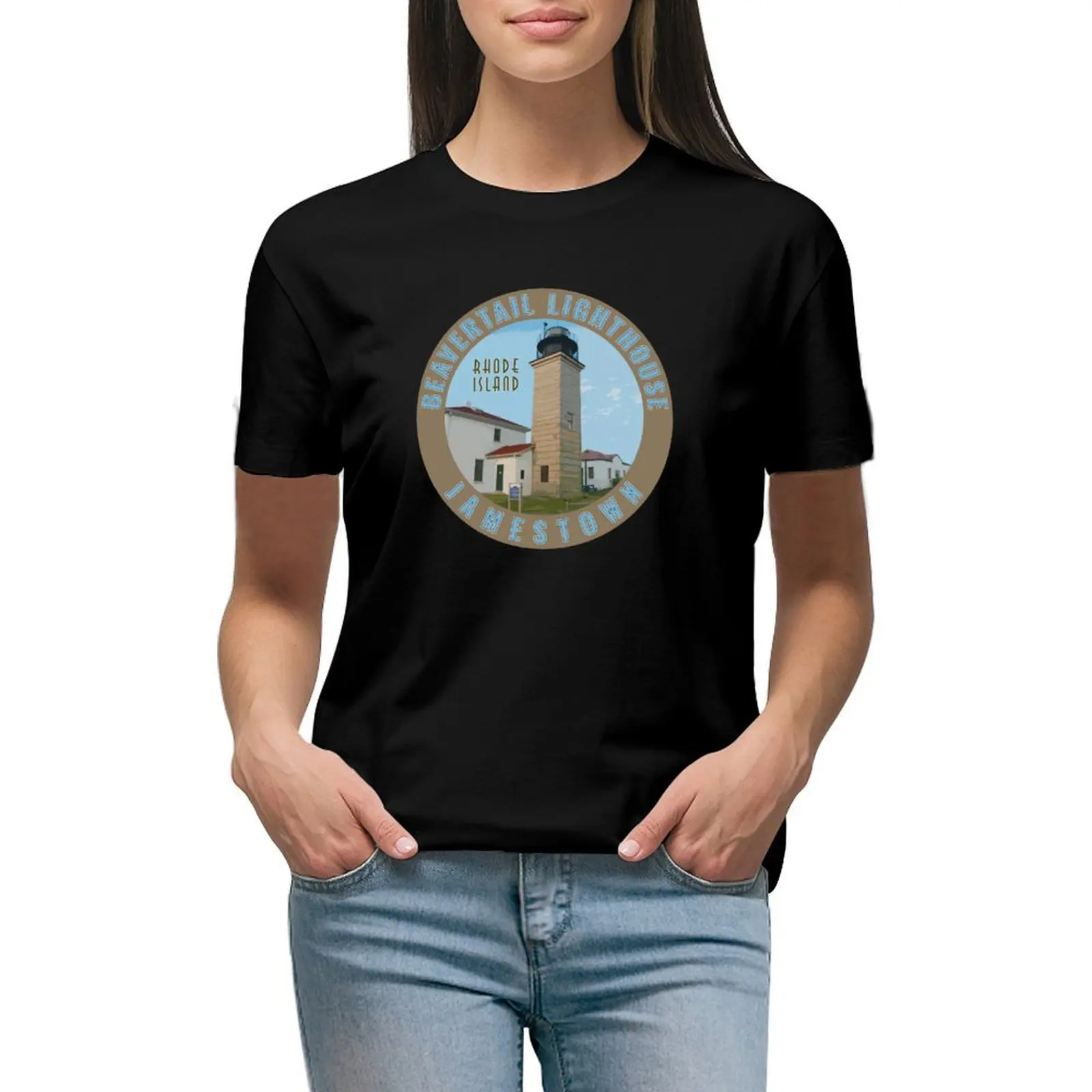 

Beavertail Lighthouse, Jamestown, Rhode Island T-shirt tees funny Female clothing t-shirts for Women graphic tees