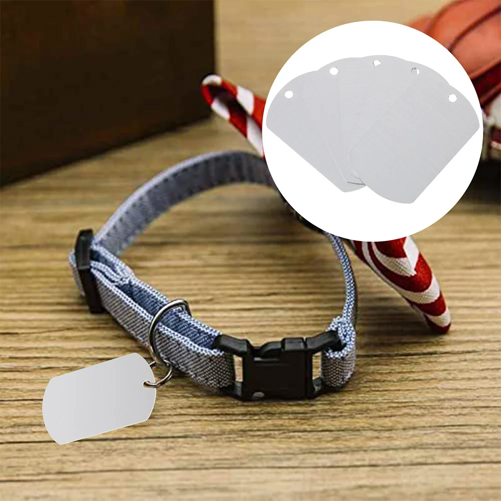 

30Pcs Aluminum Pet Tags Metal Dog Name Collar Tags Durable Lightweight Puppy Id Engraving Blanks for Dogs Cows DIY Supplies