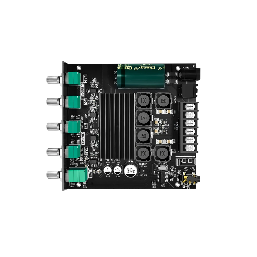 

ZK-TB21 50 Вт * 2 + 100 Вт 2,1-канальный силовой аудио стерео басовый усилитель TPA3116D2 Bluetooth 5,0 плата усилителя сабвуфера