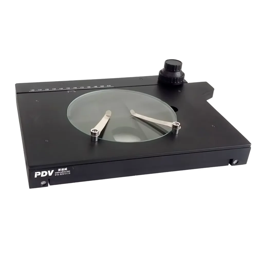 PT-601 XY Mobile Platform, Manual Translating Stage, Microscope Stage, Optical Table, Travel Range: 100mm X 100mm