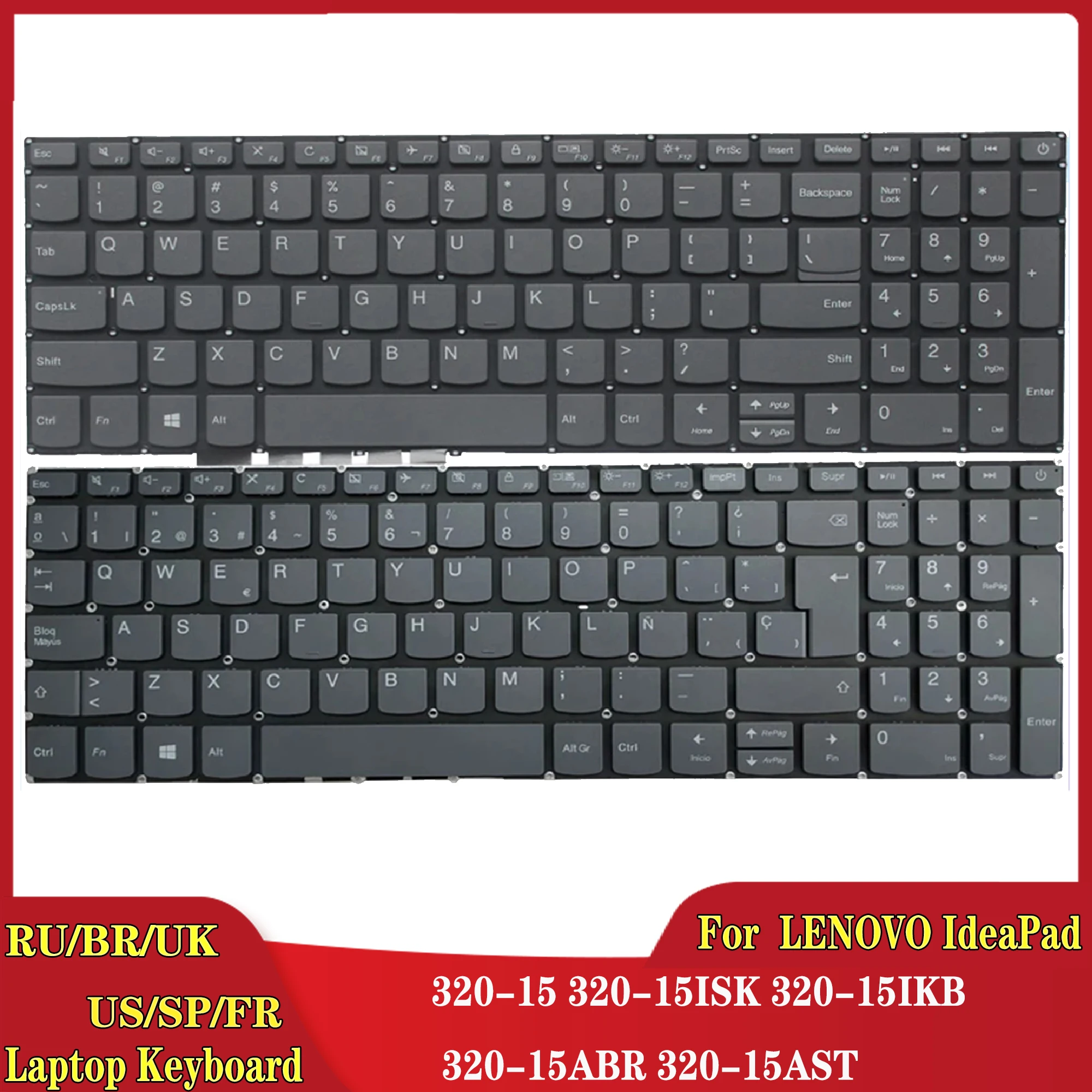 Teclado fr para lenovo ideapad 320-15 320-15iap 320-15ast 320-15ikb 320-17ikb 320-17ikb 320-17320s-15320ikb