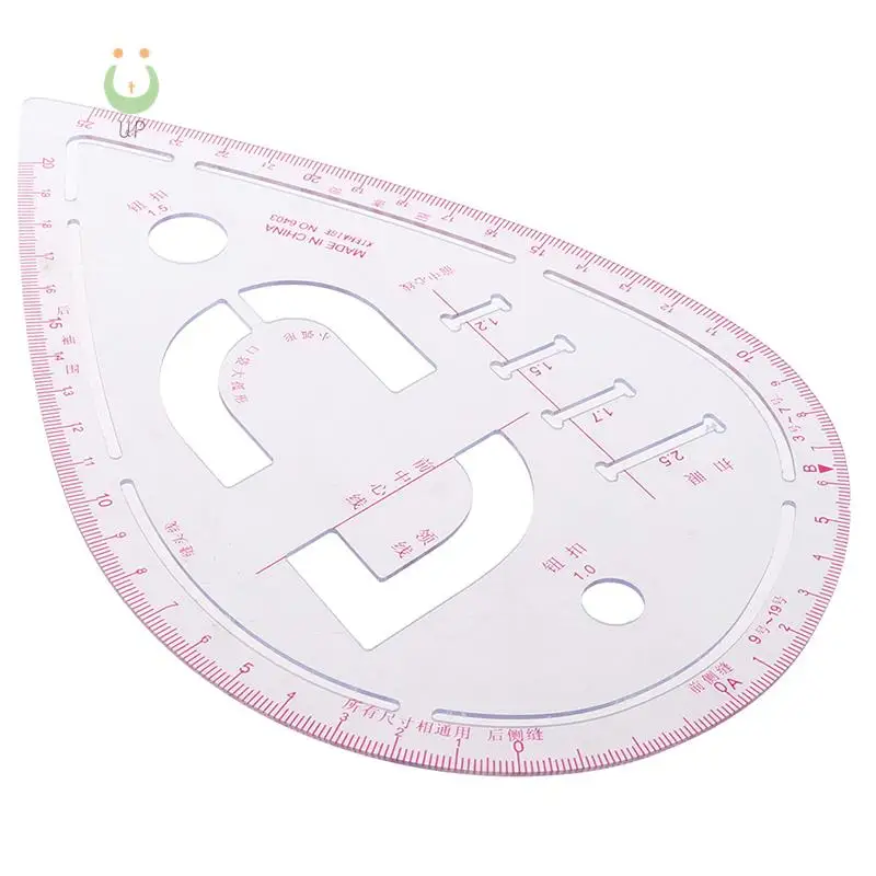 1PC Curve Metric Sewing Ruler Measure for Designer Dressmaking Plastic Tailor Grading Transparent Durable Pattern Design Tools