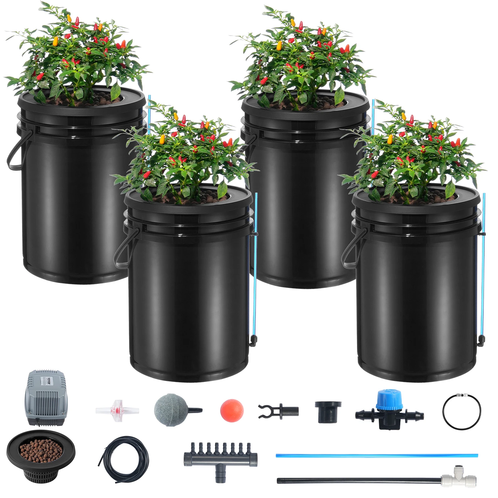 Dwc Bucket System 5 Gallon - نظام زراعة مائية VEVOR DWC، نظام