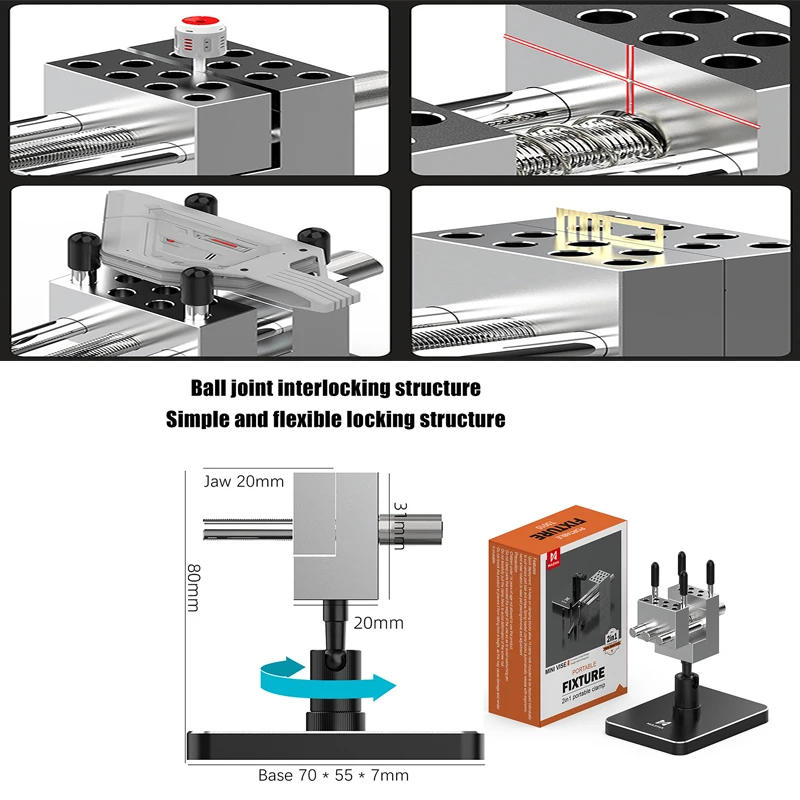 

Metal 2in1 Mini Portable Table Vise Micro-Bench Vise For Model Building Precision Clamp Scale Model Fixing Tool DIY Accessary