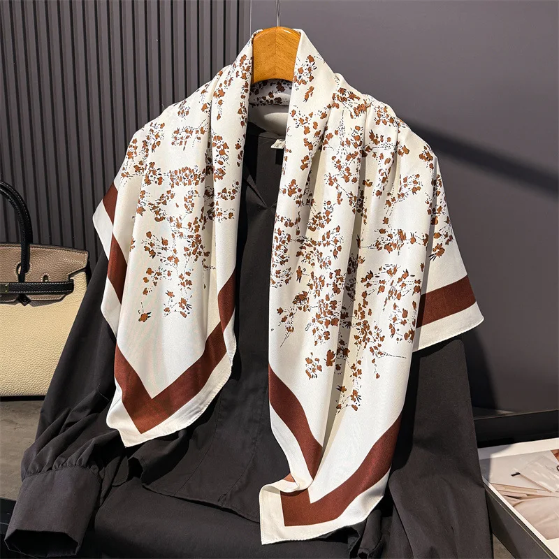 Design Twill Silk Square Scarf Women Luxury Brand Hijab Scarves Headband Foulard Ladies Shawl Wrap Echarpe Foulard Bandana 2026