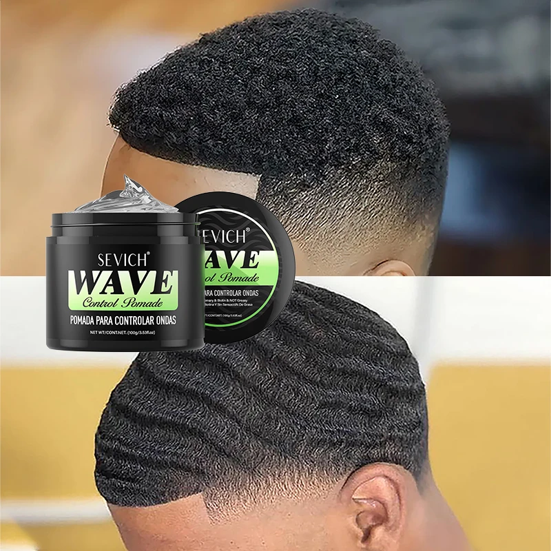360 Style Wave Control Pomade Shampoo Kit Sport Strong Hold Wave Hair Gel With Brush Silk Rag Cap Wavy Frizz Edge Control Gel