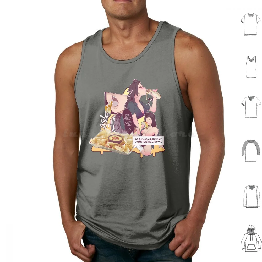 Queso On Everything 4 Tank Tops Vest Sleeveless Hentai Manga Doujin Doujinshi Lewd Oppai Waifu Sexy Boobs Venombeasticorn