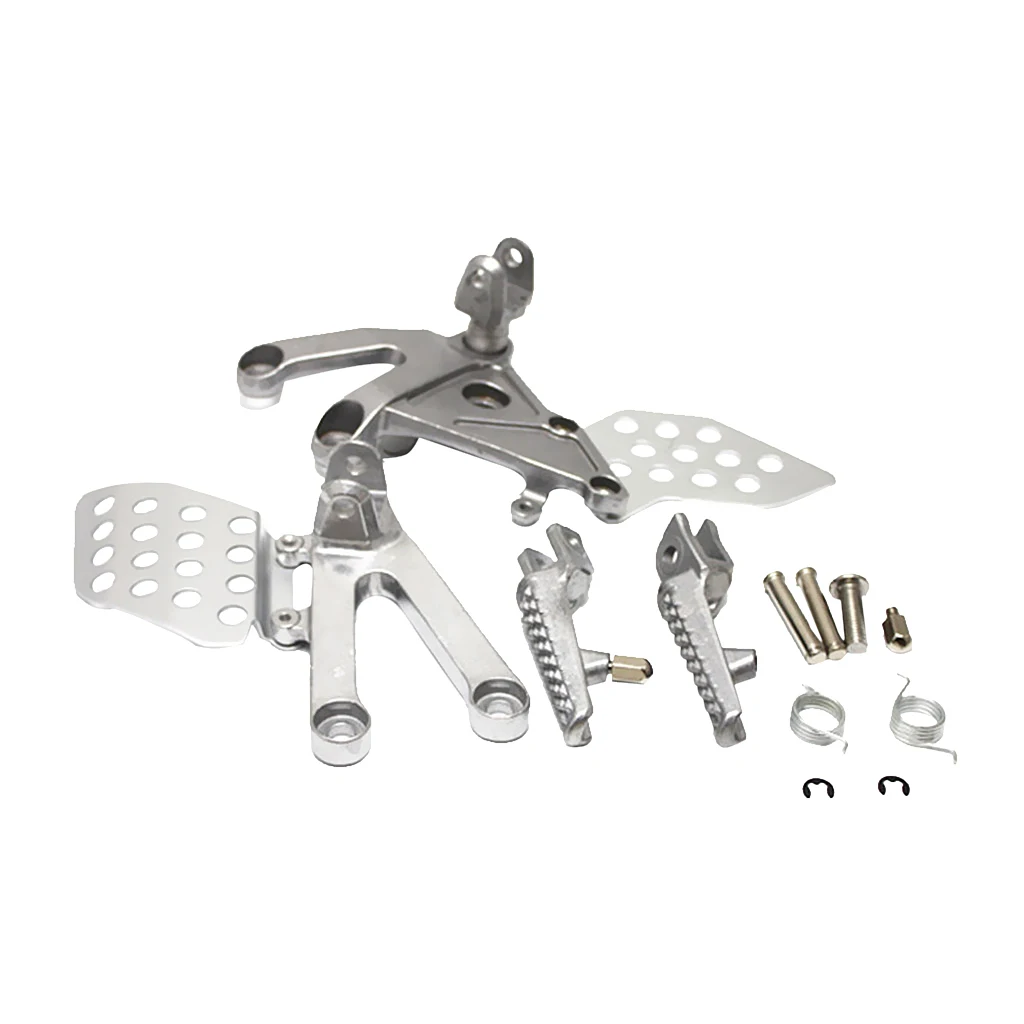Silver Front Foot Pegs Bracket Assembly for Honda CBR600RR 2003-2006