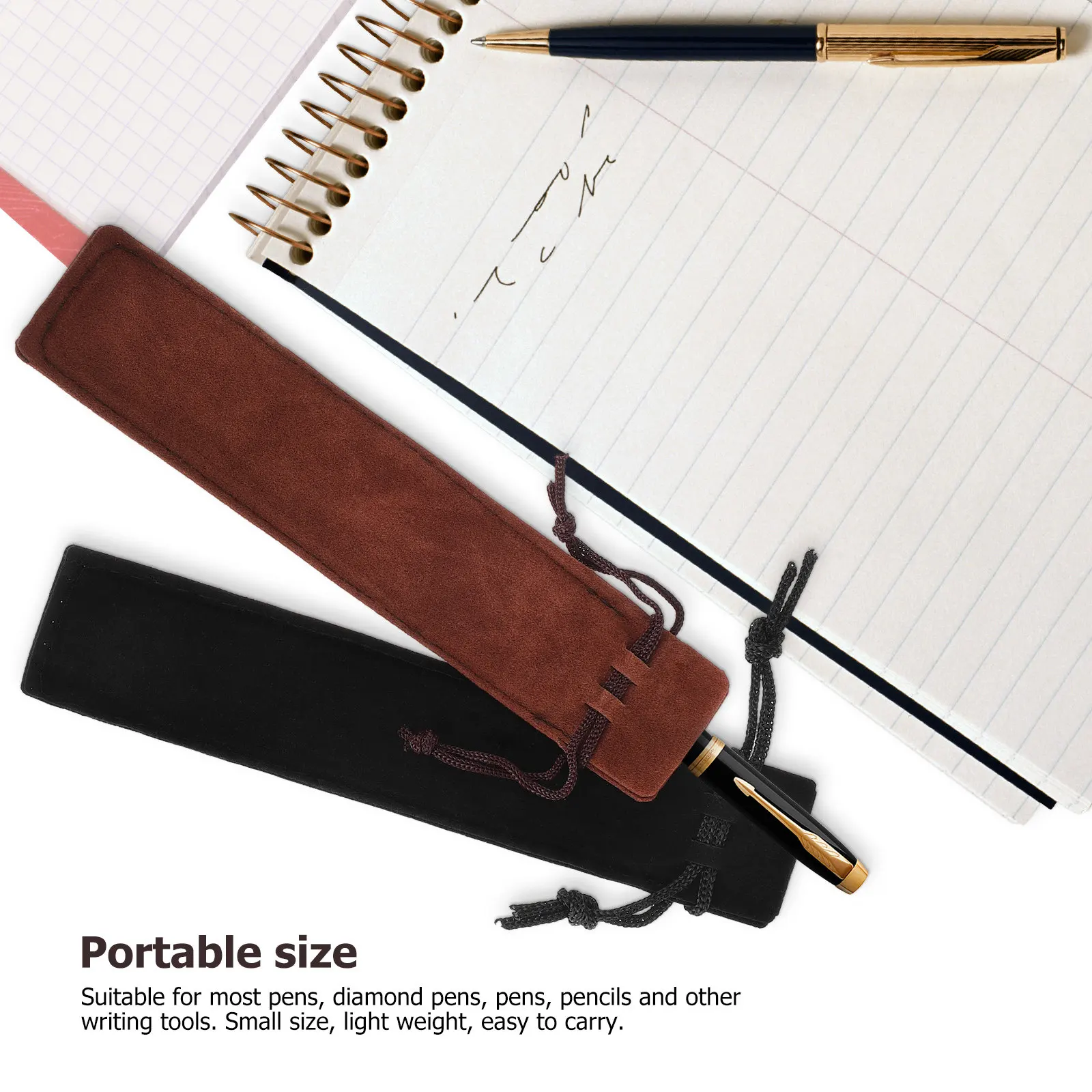 50 pcs Pen Holder Desk Organizer Office Storage Pencil Desktop Halloween Christmas New Year Fountain Pen Sleeve Pouches