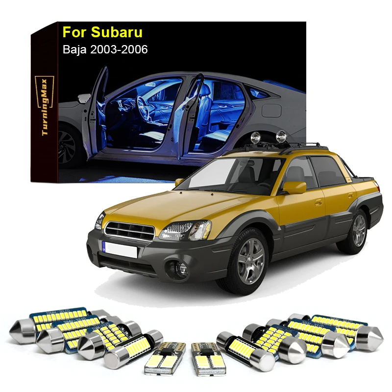 

Комплект светодиодных ламп Canbus для внутреннего освещения для Subaru Baja 2003-2006, Купольные лампы для чтения в багажнике, комнатные лампы, автомоби...