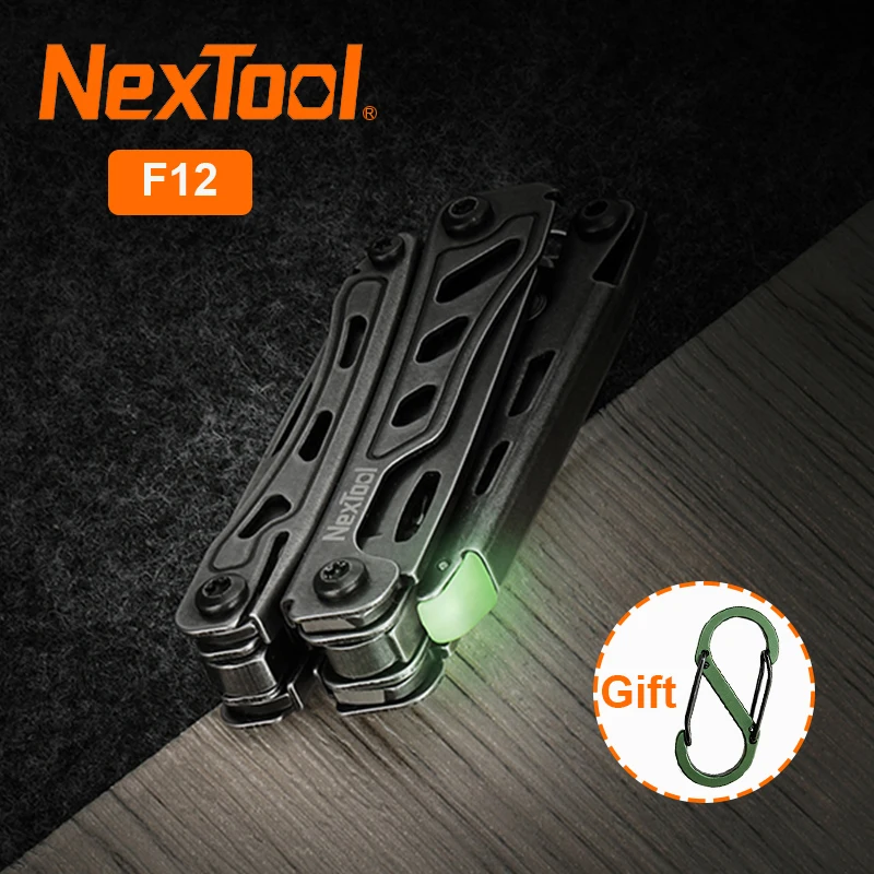 NexTool Mini Flagship F12 Alicate Multiferramenta 13 em 1 EDC Chaveiro Multiferramenta com Tesoura Serrilhada Aço 80Cr14Mov Presentes para Homens