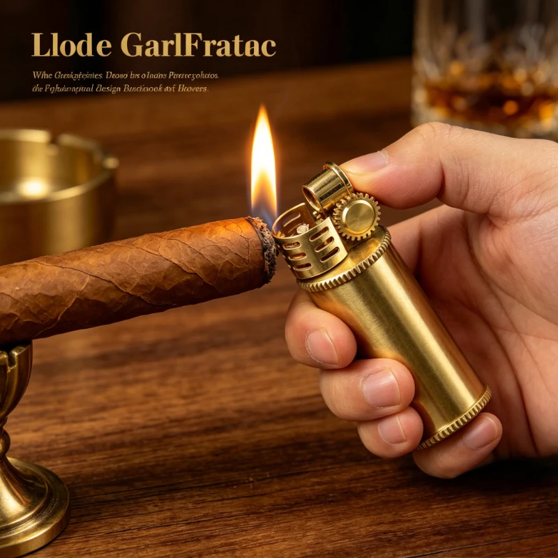 Mini Brass Zorro 583 Lighter, Classic Retro Chubby Flint Wheel Lighter, Premium Collectible Gift for Smokers Tool