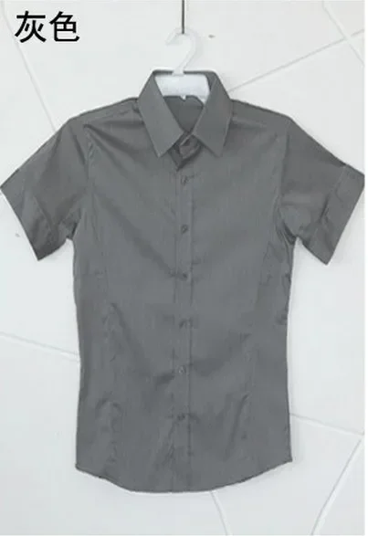 

16 Colors Summer Polyester Men Solid Casual Business Shirts Men's Korean Version Slim Fit Short Sleeve Shirt 2023 New