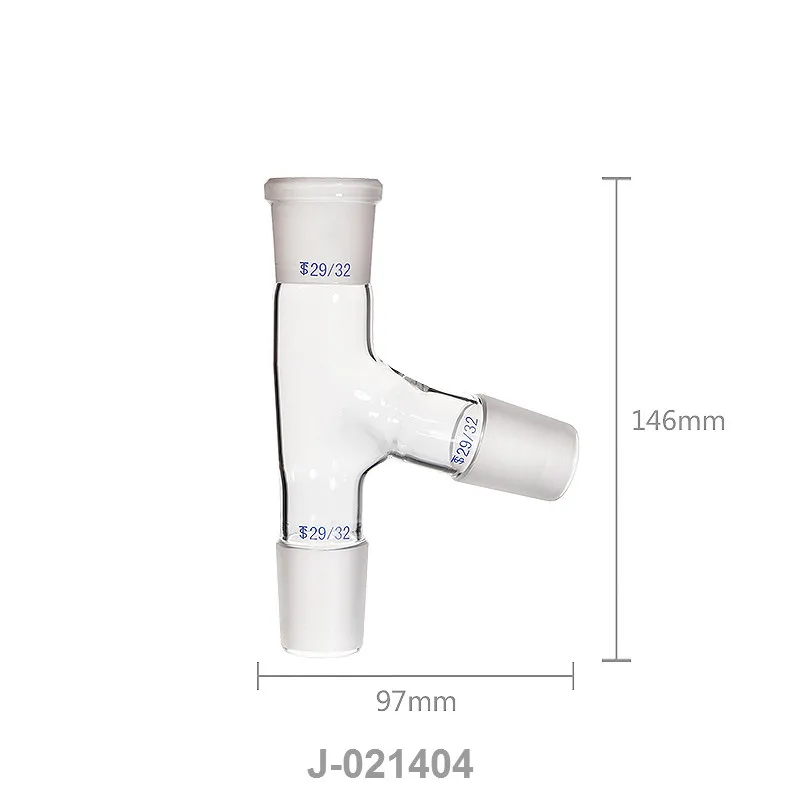 Distillation Head 75 Degrees Glassware Laboratory Adapter Connect The Flask and Distillation Tube Caliber 19 24 29mm