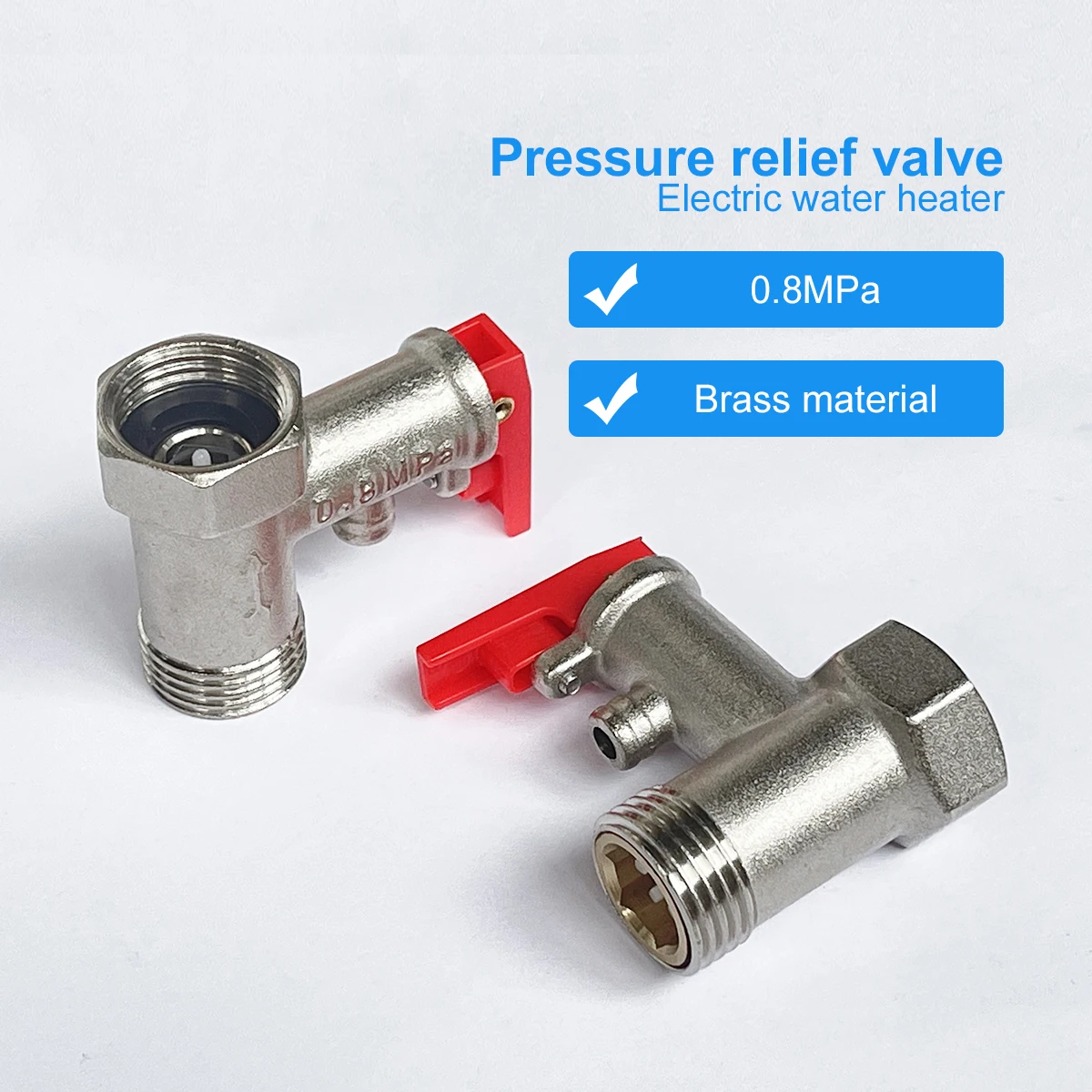 Electric Water Heater Pressure Relief Valve Prevent Cracking 0.8mpa Relief Pressure Maintaining Valve Safety Valve