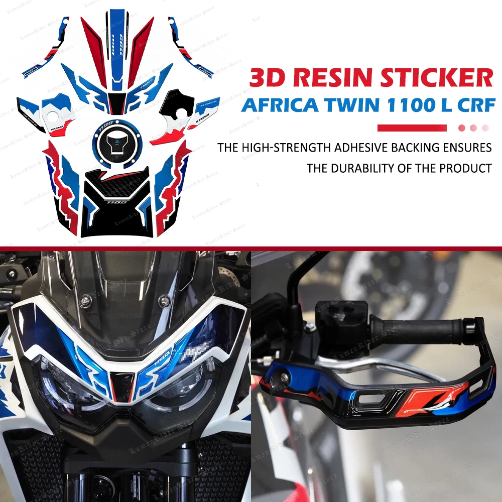 For Honda Africa Twin CRF1100L Twin 1100 CRF 2024 2025 3D Reisin Sticker Kit Front Fender Protector Sticker