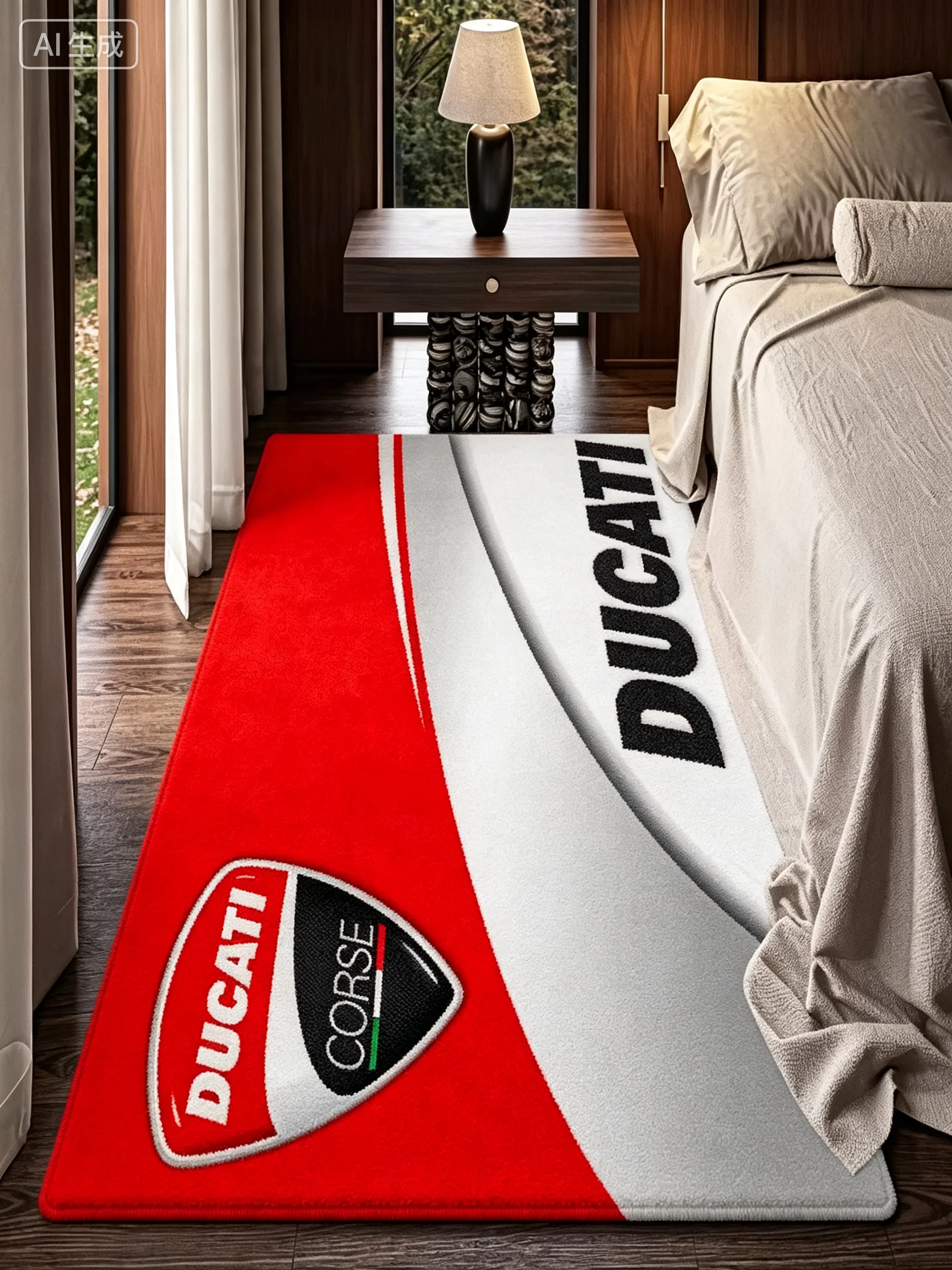 D-Ducati Motorcycle LOGO Floor Mat Rectangle Anti-slip Home Soft Badmat Front Door Indoor Outdoor Mat Welcome Doormat