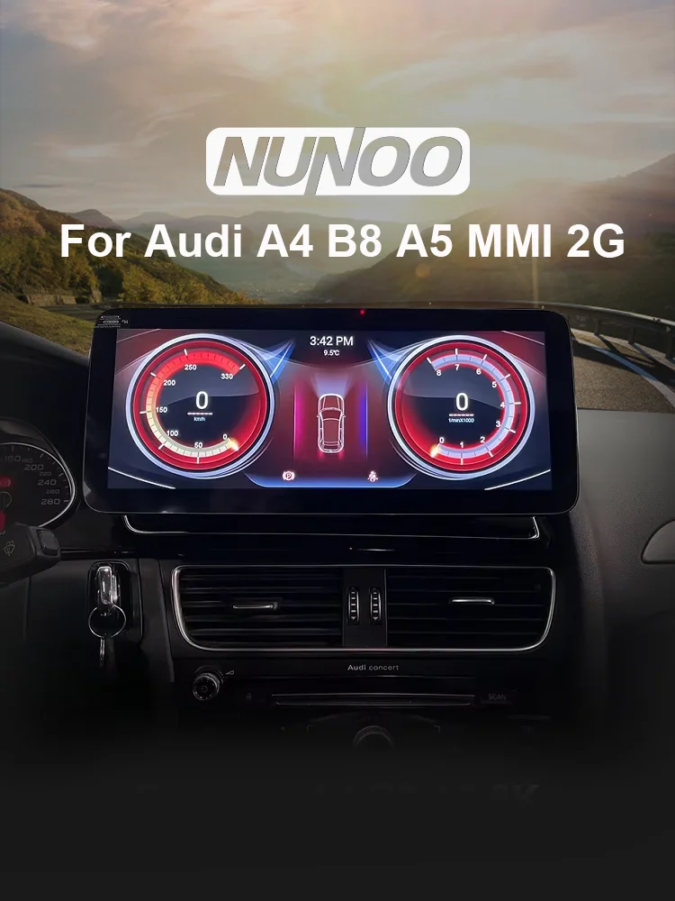 Android 14 CarPlay Für Audi A4 B8 A5 2008 2009 2010 MMI 2G Hohe CD Wechsler Auto Stereo Player Multimdia GPS Navi WiFi