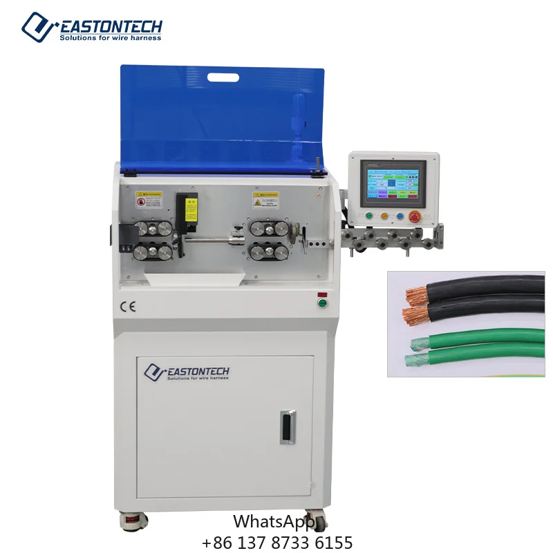 Automatic Cable Cutting Stripping And Twisting Machine EW-05D+T For New Energy, Power And Industrial Cable Processing