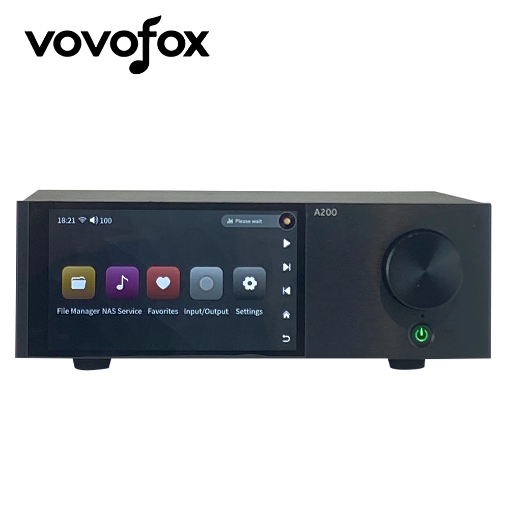 

VOVOFOX A200 HiFi Music Player FPGA Decoding Lossless Hi-Res Audio System Network players Support HDD/NAS/Roon Audio Player