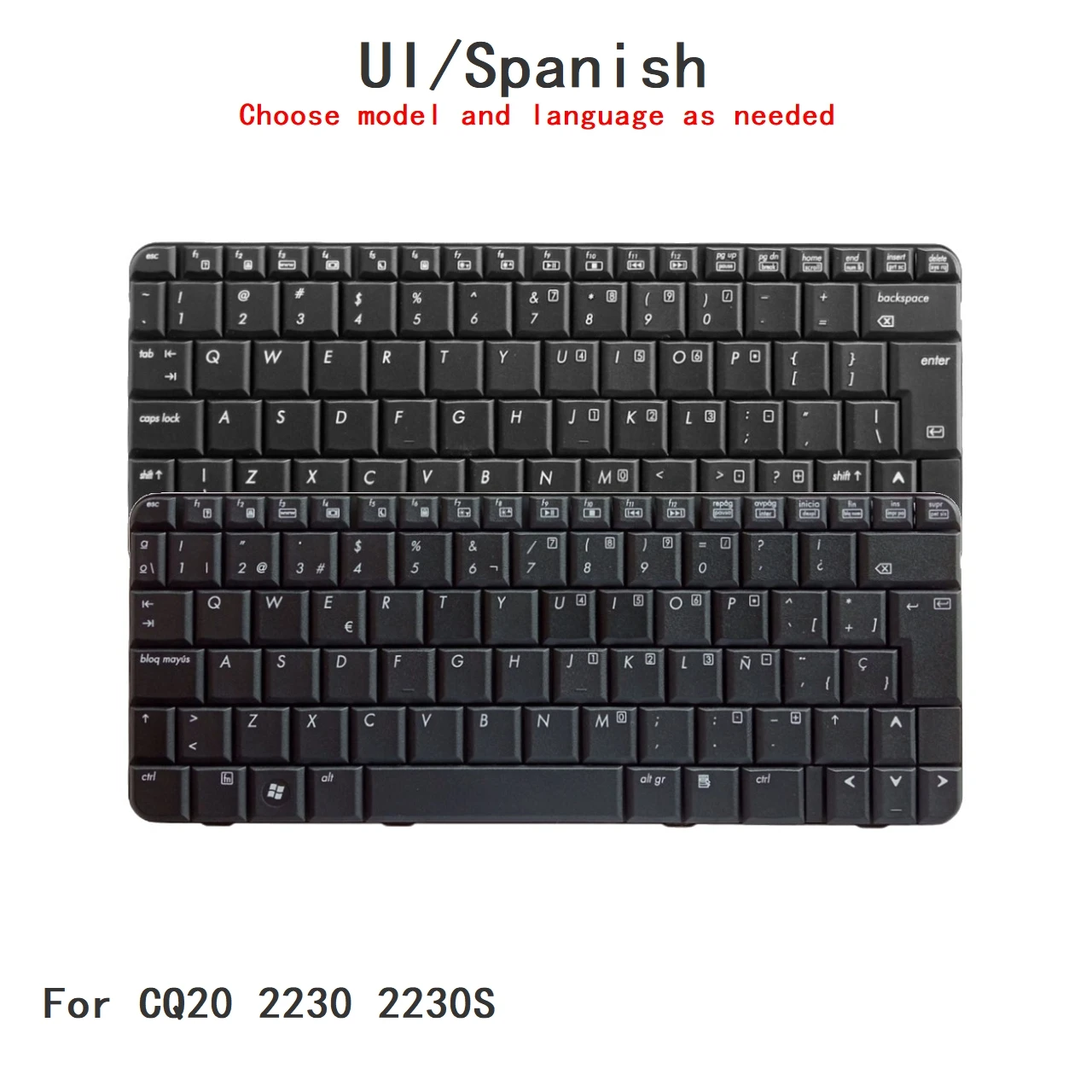 New UI Spanish Language  Keyboard For HP CQ20 2230 2230S Notebook PC Replacement Keyboard