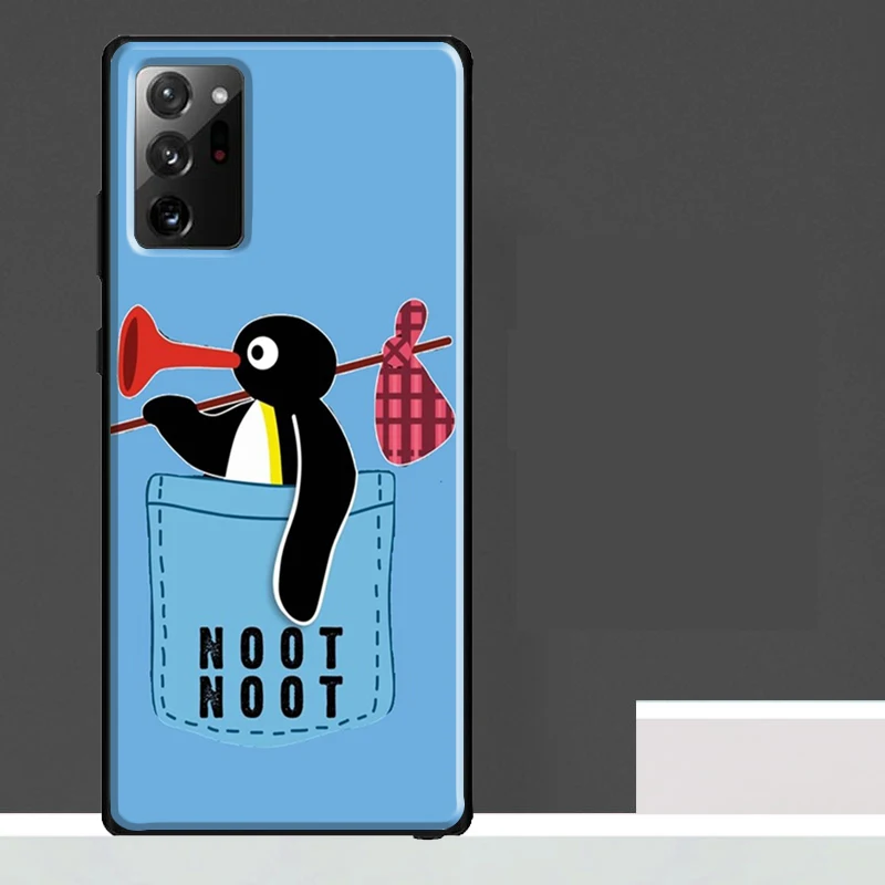 サムスンギャラクシーs10,s8,s9,s22,s23 plus,note 10 20,s20,e s21,s22,s23用の漫画ペンギン電話ケース