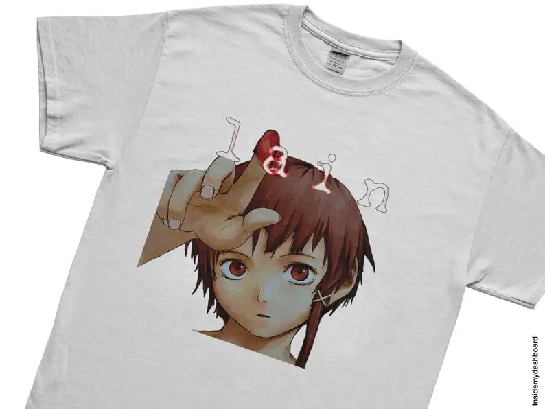 Serial Experiments Lain Blood Fingers T-Shirt, Lain Anime, Serial Experiments Lain Shirt,  Tee