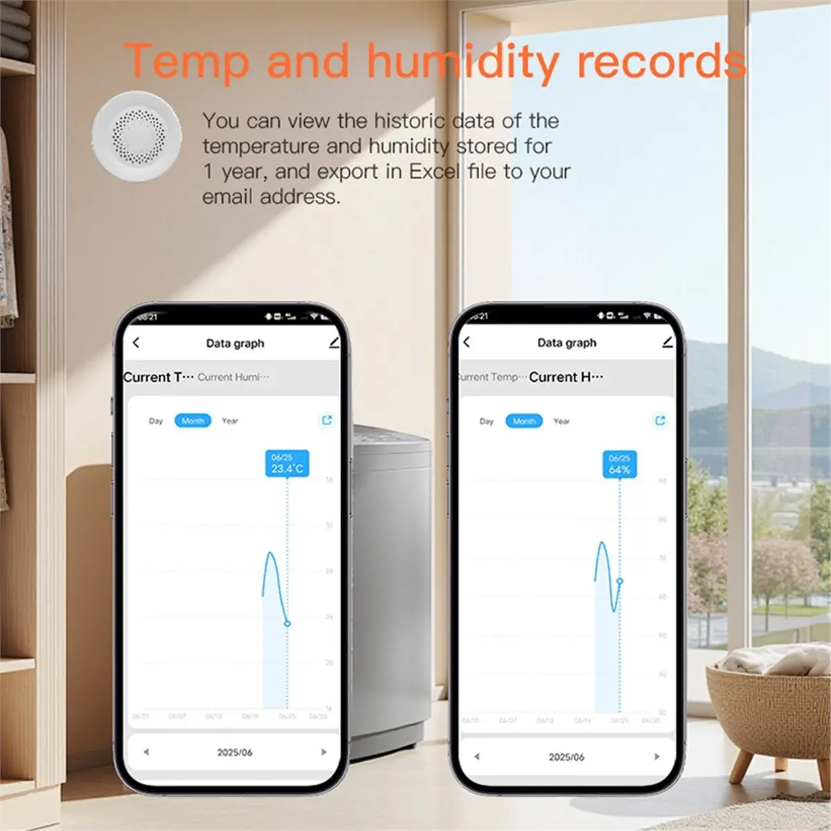 

lucky Tuya WiFi Siren Alarm with Temperature and Humidity Sensor Monitor for Smart Home Security 100db Speaker