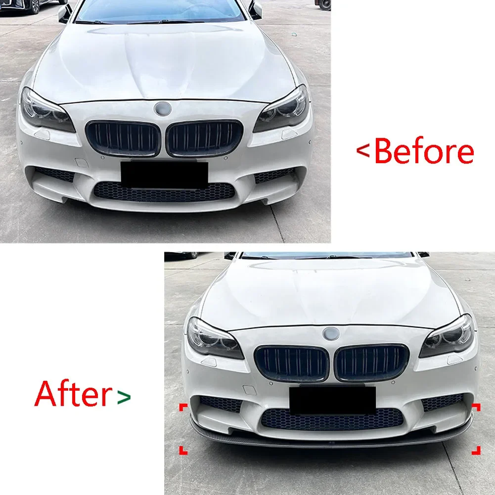 2 Stage Front Lip Splitter Spoiler Side Lower Splitters Body Kit For BMW 5 Series M5 F10 F11 2011-2017